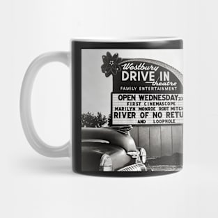 Drive-In Theater, 1954. Vintage Photo Mug